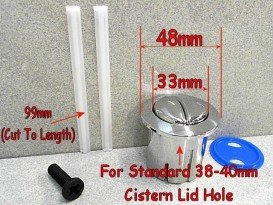 Кнопка змиву для бачка Roca Dama Senso коротка механічна хром AH0002100R