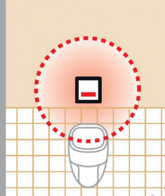 Кнопка смыва для писсуара Roca Sentronic-S электронная питание от сети A5A9602C00