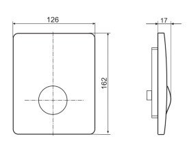 Кнопка змиву для пісуару Villeroy & Boch ViConnect 100SU пластик хром 92194461