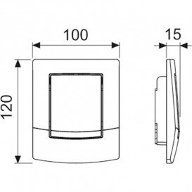 Кнопка змиву для пісуарів TECE TECEplanus пластик білий матовий 9820082