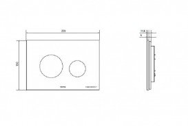 Кнопка змиву для підвісних унітазів TOTO Neorest скло/пластик білий E00003T
