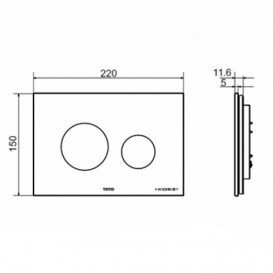 Кнопка змиву для підвісних унітазів TOTO Neorest скло білий E00022T