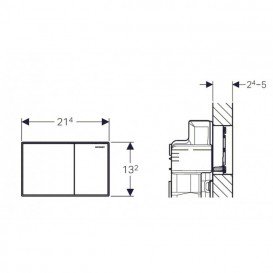 Кнопка змиву для унітазу Geberit Sigma60 подвійний змив лава/глянцевий хром 115.640.JK.1