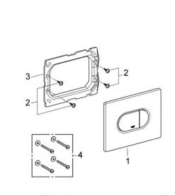 Кнопка змиву для унітазу Grohe Arena Cosmopolitan подвійний змив пластик хром 38858000