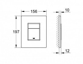 Кнопка змиву для унітазу Grohe Even подвійний змив пластик чорний матовий 38966KF0