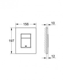 Кнопка смыва для унитаза Grohe Even пластик хром 38966000