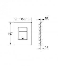 Кнопка смыва для унитаза Grohe Even пластик черный матовый 389662430