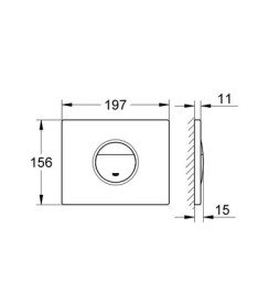 Кнопка змиву для унітазу Grohe Nova Cosmopolitan пластик альпін-білий 38765SH0