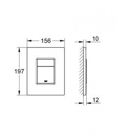 Кнопка змиву для унітазу Grohe Skate Cosmopolitan пластик чорний глянець 38732KV0