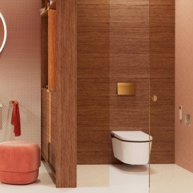 Кнопка змиву для унітазу Hansgrohe iFrame Element E подвійний змив метал бронза шліфована 66003140