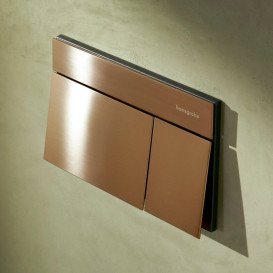 Кнопка змиву для унітазу Hansgrohe iFrame Element E подвійний змив метал бронза шліфована 66003140
