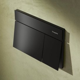 Кнопка змиву для унітазу Hansgrohe iFrame Element E подвійний змив метал чорний матовий 66003670