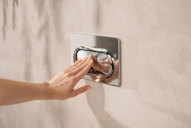 Кнопка змиву для унітазу Hansgrohe iFrame Original S подвійний змив пластик хром 66002000