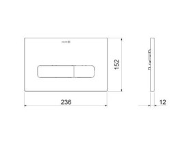 Кнопка смыва для унитаза Kludi Unifix двойной смыв пластик оружейная сталь PVD 30PP01N2