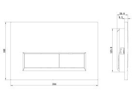 Кнопка змиву для унітазу Kludi Unifix подвійний змив пластик білий 32PP0143