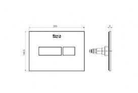 Кнопка змиву для унітазу Roca Duplo Nova PL NV1 пластик хром глянсовий A890220201