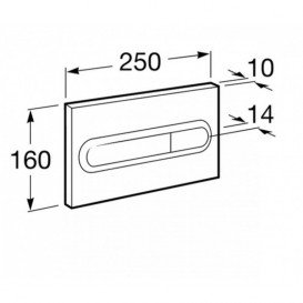 Кнопка змиву для унітазу Roca PL1 подвійний змив пластик білий / xром A890095005