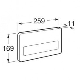 Кнопка змиву для унітазу Roca PL3 антівандал змив start / stop нержавіюча сталь A890097104