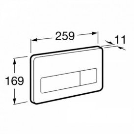 Кнопка смыва для унитаза Roca PL3 антивандал двойной смыв нержавеющая сталь A890097004
