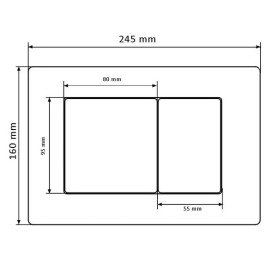 Кнопка змиву для унітазу VBI Elba XS подвійний змив сталь нікель VBI-030107