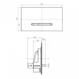 Кнопка змиву для унітазу Villeroy & Boch ViConnect хром матовий 92218069