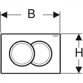 Кнопка змиву Geberit Delta01 подвійний змив пластик білий альпійський 115.107.11.1