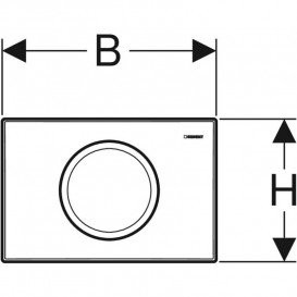 Кнопка змиву Geberit Delta15 змив/стоп пластик хром матовий 115.109.46.1