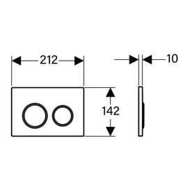 Кнопка змиву Geberit Omega 20 подвійний змив пластик білий/білий матовий 115.085.11.1