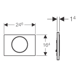 Кнопка змиву Geberit Sigma 10 нержавіюча сталь чорний матовий/чорний 115.758.16.5