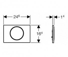 Кнопка змиву Geberit Sigma 10 подвійний змив пластик альпійський білий 115.907.KJ.6