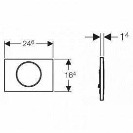 Кнопка змиву Geberit Sigma 10 живлення від батарейок подвійний змив нержавіюча сталь матова 115.909.SN.6