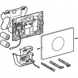 Кнопка змиву Geberit Sigma 10 живлення від батарейок подвійний змив нержавіюча сталь матова 115.909.SN.6