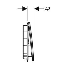 Кнопка змиву Geberit Sigma 70 подвійний змив нержавіюча сталь чорний матовий 115.622.14.1
