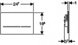 Кнопка змиву Geberit Sigma 80 безконтактне живлення від мережі подвійний змив дзеркальне скло 116.090.SM.6