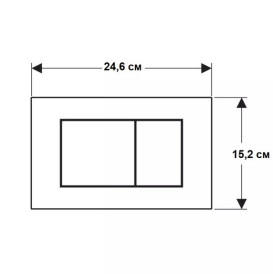 Кнопка змиву Geberit Sigma40 Square подвійний змив скло лава 115.629.JK.1
