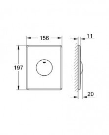 Кнопка змиву Grohe Skate нержавіюча сталь 38672SD0
