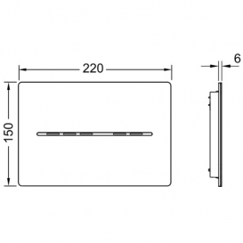 Кнопка змиву TECE TECEsolid електронна безконтактна нержавіюча сталь 9240454