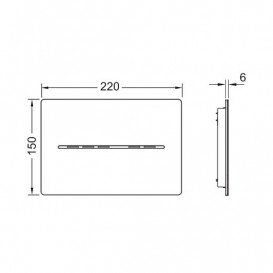 Кнопка змиву TECE TECEsolid електронна безконтактна живлення від батареї 6 В білий глянсовий 9240462