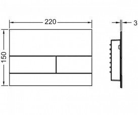 Кнопка смыва TECE TECEsquare металл золото матовый 9240838
