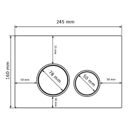 Кнопка смыва VBI ELBA Y двойной смыв сталь золото VBI-030102