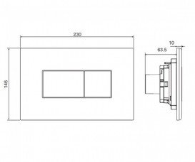 Кнопка змиву Volle Master Neo W пневматична білий 221919