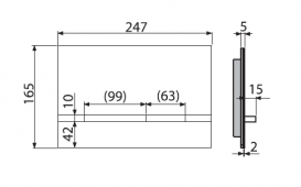 Кнопка управления AlcaPlast Flat Stripe Alunox матовый/глянцевый STRIPE ALUNOX