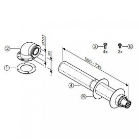 Коаксиальный горизонтальный комплект Bosch AZ 389 Ø60/100 мм 7716050064