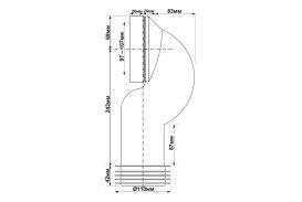 Колено для унитаза McAlpine 90° полипропилен белый HC42