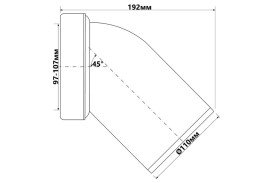 Коліно для унітазу McAlpine Економ під кутом 45° поліпропілен білий WCE-CON16