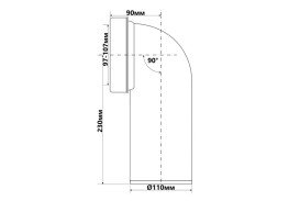 Колено для унитаза McAlpine Эконом под углом 90° полипропилен белый WCE-CON9