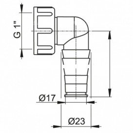 Колено к сифону AlcaPlast P048