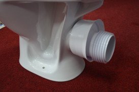 Коліно-підключення для унітазу McAlpine L-120 мм із зсувом 20 мм із ущільнювачем поліпропілен білий WC-CON4M-N