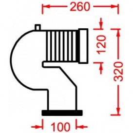 Колено сантехническое для унитазов Artceram кривое ACA034