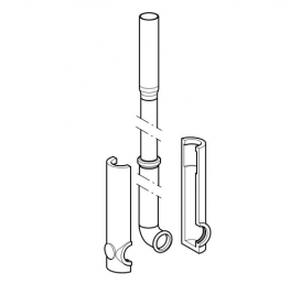 Коліно змиву для прихованого бачка Geberit 90 ° складене подовжене 119.698.16.1